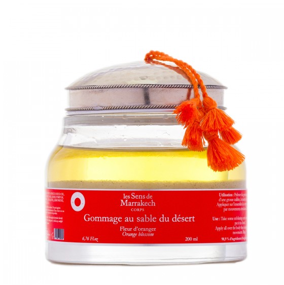 Gommage au sable du désert fleur d'oranger