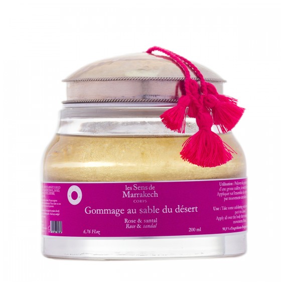 Rose and sandalwood desert sand body scrub