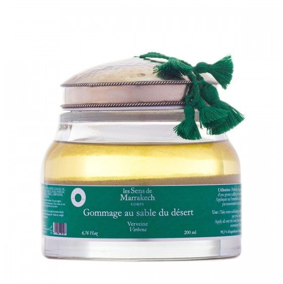 Gommage au sable du désert verveine