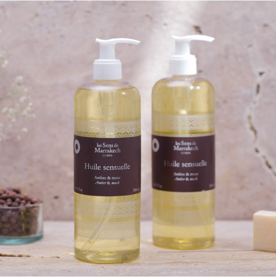 Amber and musk sensual oil