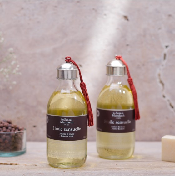 Amber and musk sensual oil