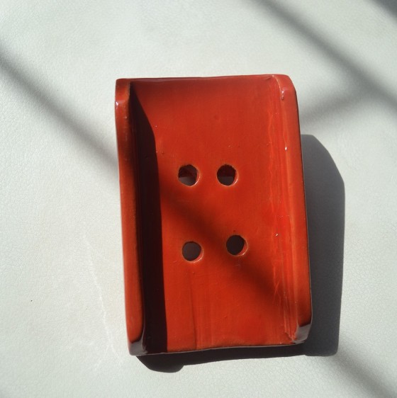 Handmade ceramic soap dish