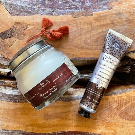 Amber and musk sensual balm