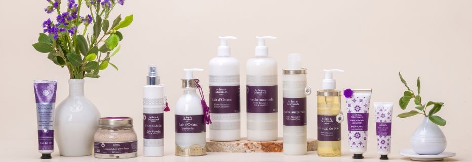 Almond blossom range of beauty products
