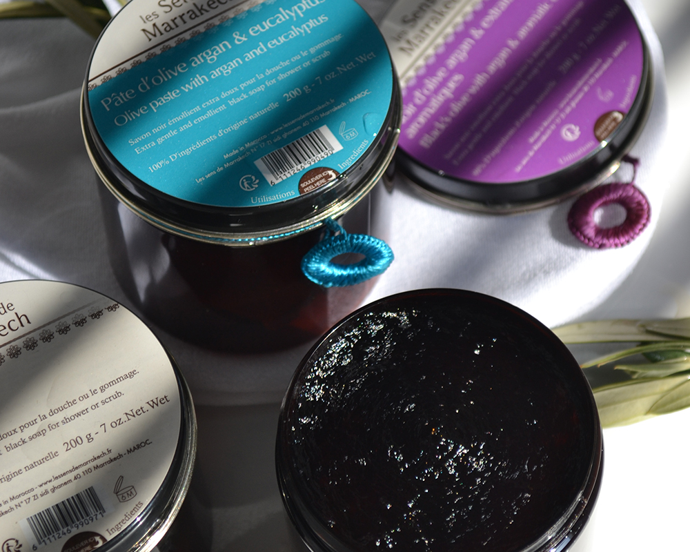 Scented black soap